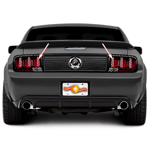 Vinilos adhesivos de luz trasera de panal para musclecar 2005-2009