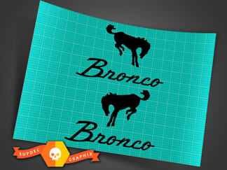 Ford Bronco - Bronco con caballo - Juego de calcomanías - 6.25
