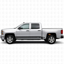 Tiras de vinilo en capas para puerta y panel lateral para Chevrolet Silverado 1500 K2XX 2014-2019_2