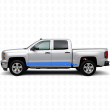 Tiras de vinilo en capas para puerta y panel lateral para Chevrolet Silverado 1500 K2XX 2014-2019_5