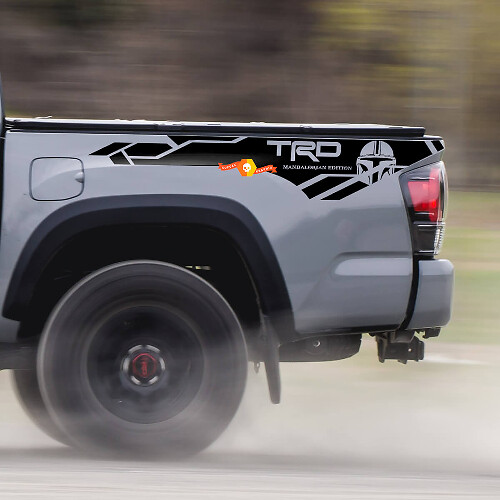 Calcomanías de vinilo laterales traseras Edición Mandaloriana TRD para Toyota Tacoma