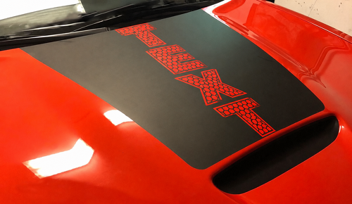 TEXT Honeycomb Blackout — Adhesivo de vinilo (capó) para Dodge Charger 2015-2018