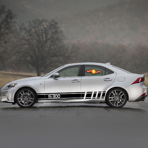 2 pegatinas de vinilo para carreras de coches deportivos con símbolos gráficos de varios colores para IS300
