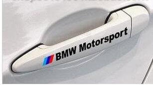 Calcomanía de emblema de logotipo rojo para manija de puerta de BMW Motorsport (par)
