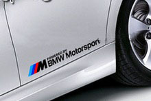 Par de calcomanías laterales de faldón estilo BMW Motorsport para modelos BMW M