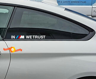 En ///M We Trust BMW M Power M Performance divertidas pegatinas de vinilo
