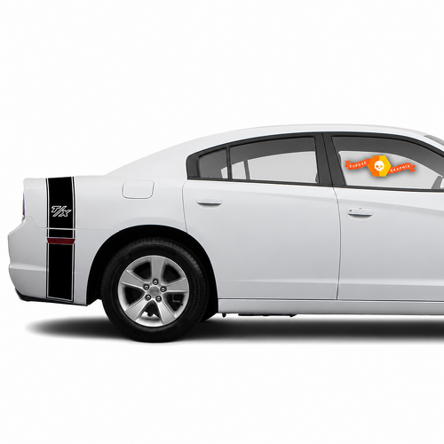 T/X Reflector Cutout Tail Band Kit Guardabarros trasero Maletero Adhesivo de vinilo para Dodge Charger 2011-2014
