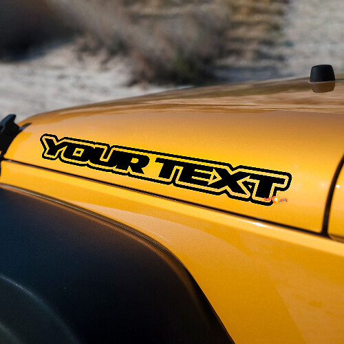 Jeep WRANGLER capucha contorno pegatinas vinilo calcomanías JK TJ YJ CJ par
