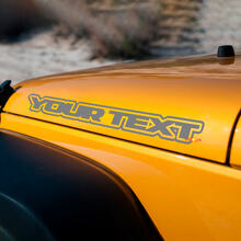 Juego de vinilos de texto con contorno para capó personalizado para Jeep Wrangler_2