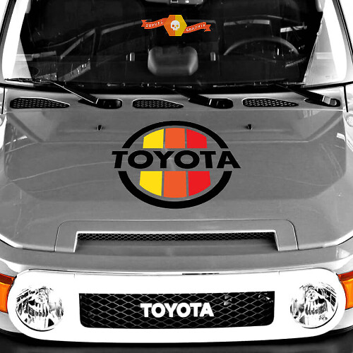 Calcomanía de vinilo para capó con logo estilo vintage para Toyota 4Runner Tacoma FJ Cruiser
