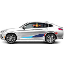 Kit de adhesivos de vinilo de franjas laterales BMW M Performance para BMW X5 X6 G05 G06 F95 F96_2