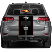 Calcomanías gráficas de rayas con rayas gemelas de Rally, se adaptan a Jeep Grand Cherokee todo el año, incluido SRT SRT8
 2