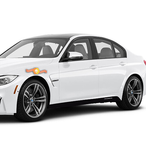 Par de adhesivos de vinilo para faldón lateral estilo M Performance para BMW M3 F80