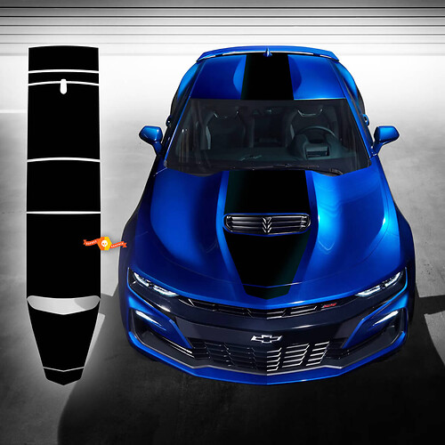 Chevy Chevrolet Camaro Vinilo Pegatinas Calcomanías Centro Racing Stripes Rally Graphics Kit
