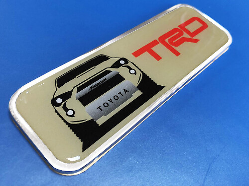 Insignia de aluminio y metal TRD 4Runner, emblema lateral de cama de aluminio
