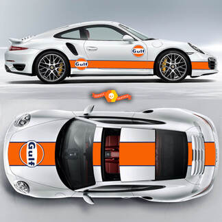 Increíbles rayas Porsche GULF Racing para Carrera Cayman Boxster o cualquier Porsche
