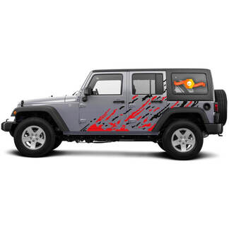 Kit de calcomanías de vinilo personalizadas de 2 colores para Jeep Wrangler Any Year de 4 puertas - Splash
