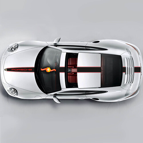 Porsche Racing Stripes Dos colores Racing Edition Stripes o cualquier Porsche #2
