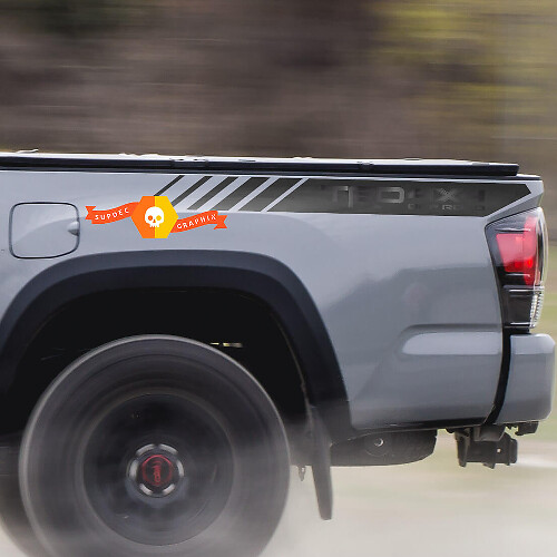 Calcomanías de vinilo laterales TRD 4x4 OFF ROAD negro mate y negro brillante para Tacoma 2013 - 2020 o Tundra 2013 - 2020
