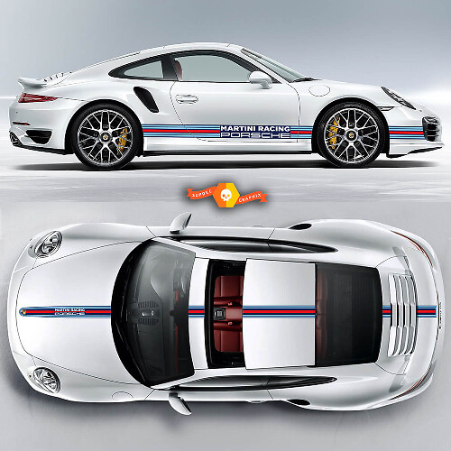 Porsche Martini Racing Stripes para Carrera Cayman Boxster o cualquier Porsche Full Kit
