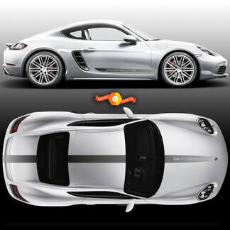 Color degradado Porsche Carrera Cayman Boxster Faded Racing Stripes Porsche para Carrera o cualquier Porsche

