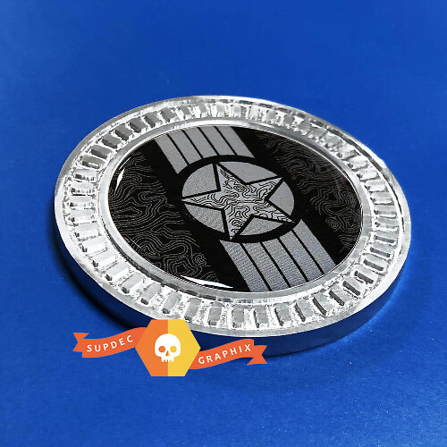 Líneas Topográficas Militar Star Emblema 3D de Aluminio para Jeep Wrangler