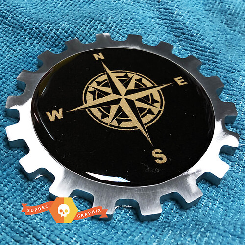 Emblema universal de aluminio metálico Compass para Jeep Wrangler