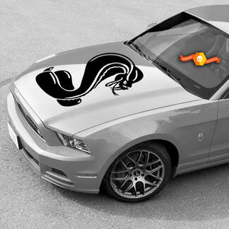 Mustang Cobra Snake Scoop Capó grande Vintage Grunge Hood Door Coche Cama Pickup Vehículo Camión Vinilo Gráfico Calcomanía Portón trasero
