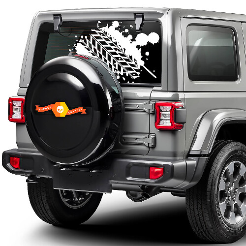 Huellas de Neumáticos de Barro en la Ventana Trasera para Toyota Gmc Nissan Dodge