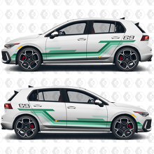 Gráficos personalizados de carreras Vinilos Calcomanías Pegatinas para VW Volkswagen Golf
 2