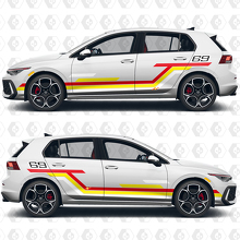 Gráficos personalizados de carreras Vinilos Calcomanías Pegatinas para VW Volkswagen Golf
 3