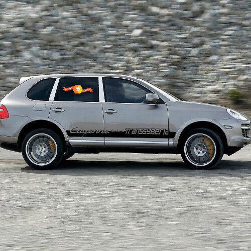 Kit de calcomanías de vinilo lateral estilo Turbo S Transsyberia para Porsche Cayenne