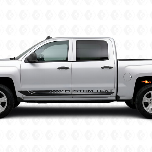 Tiras de Vinilo Personalizadas para Marcos de Puerta y Paneles Laterales para Chevrolet Silverado 1500 K2XX 2014-2019_1