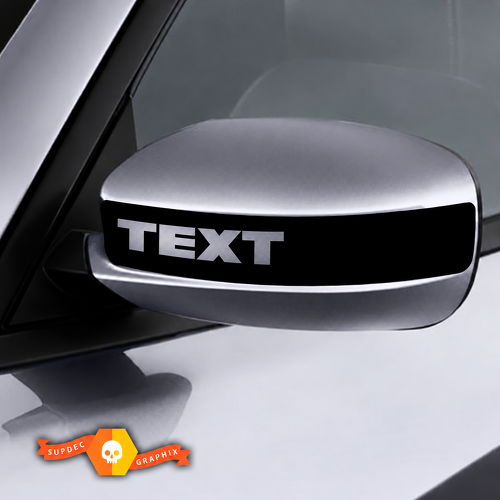TEXT Mirror Cap Stripe Pair Universal Adhesivo de vinilo para Dodge Charger 2011-2016