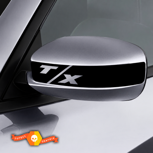 T/X Mirror Cap Stripe Pair Universal Adhesivo de vinilo para Dodge Charger 2011-2016