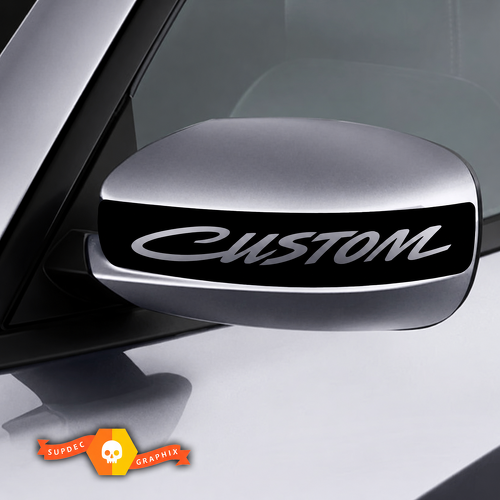 CUSTOM Cursive Mirror Cap Pair Universal Adhesivo de vinilo para Dodge Charger 2011-2016