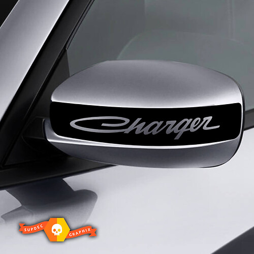 Dodge Charger Mirror Decal Sticker Charger Retro gráficos se adapta a los modelos 2011-2016
