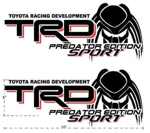 Kit de calcomanías laterales traseras deportivas edición TRD Predator para camiones Toyota