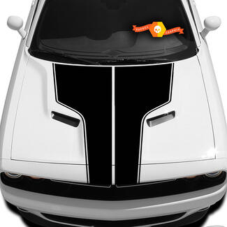 Calcomanía Dodge Challenger Hood T con adhesivo de contorno Los gráficos de Hood se adaptan a los modelos 09 - 14
