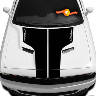 Dodge Challenger Hood T Calcomanía con inscripción Challenger Sticker Hood gráficos se adapta a los modelos 09 - 14
