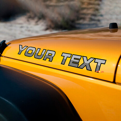 Vinilo adhesivo personalizado de dos colores para capó de Jeep Wrangler Rubicon