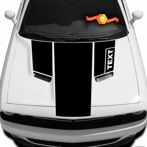 Pegatina gráfica personalizada para capó en T para Dodge Challenger 9735