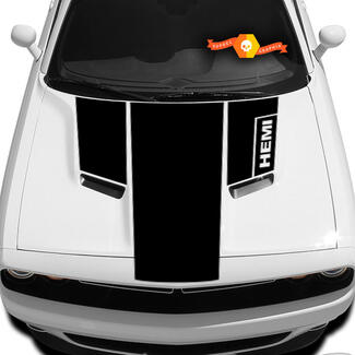 Los gráficos de la calcomanía Dodge Challenger HEMI Hood T se adaptan a los modelos 09 - 14
