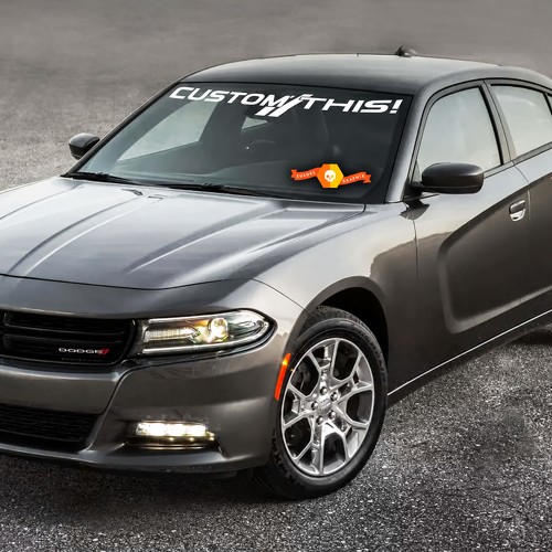 CUSTOM THIS! Banner — Pegatina de vinilo (parabrisas) para Dodge Charger 2011-2014