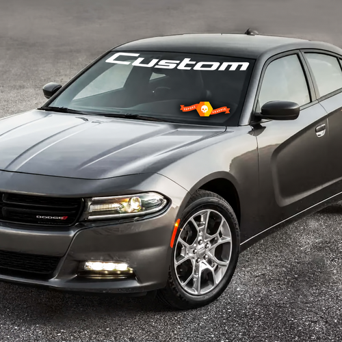 Custom Banner — Adhesivo de vinilo (parabrisas) para Dodge Charger 2011-2016