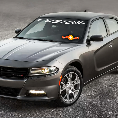 Vinilo adhesivo con letra de guion retro PERSONALIZADO para parabrisas Dodge Charger 2011-2016