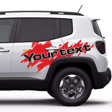 2 colores Jeep Renegade Side Splash gráfico vinilo calcomanía pegatina SUV
 3