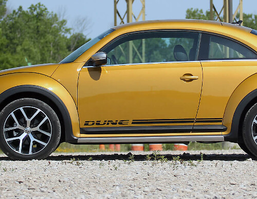 Kit de adhesivos de vinilo de rayas laterales estilo duna para Volkswagen Beetle