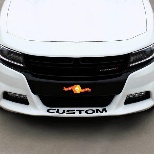 Letrero CUSTOM de vinilo universal para alerón delantero ancho para Dodge Charger
