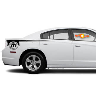 Dodge Charger Mopar Detroit Braler side Hatchet Stripe calcomanía gráficos se adapta a los modelos 2011-2014
